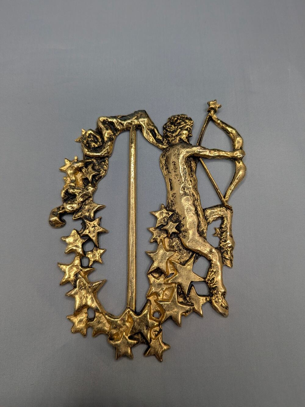 Vintage Richelieu STYLE Sagittarius Zodiac Buckle unsigned